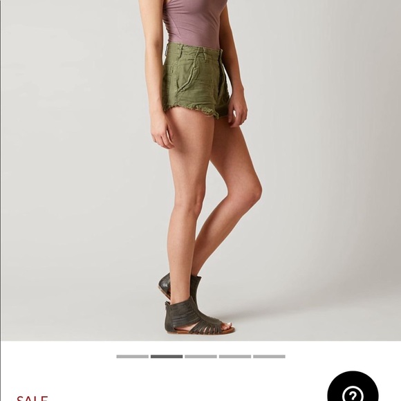 Free people green shorts - Picture 6 of 8